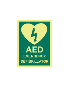 IMO Sign: AED emergency defibrillator