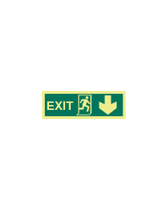 IMO Sign: Exit man running down