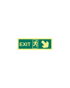 IMO Sign: Exit man running down right