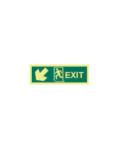 IMO Sign: Exit man running down left