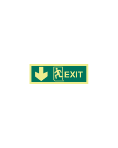 IMO Sign: Exit man running down