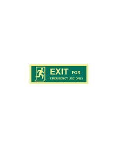 IMO Sign: Exit for emergency use only - right