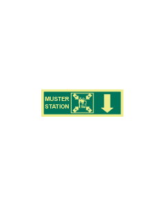 IMO Sign: Muster station down