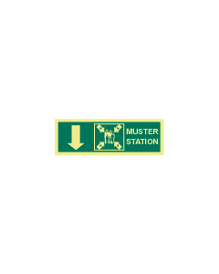 IMO Sign: Muster station down