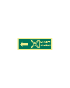 IMO Sign: Muster station left