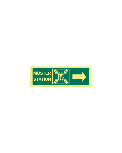 IMO Sign: Muster station right
